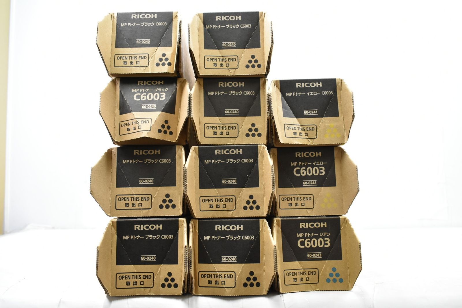 ♥ RICOH 純正 トナー C6003 3色11本 シアン イエロー ブラック リコー IT4PUASHKDLK-L20-byebye