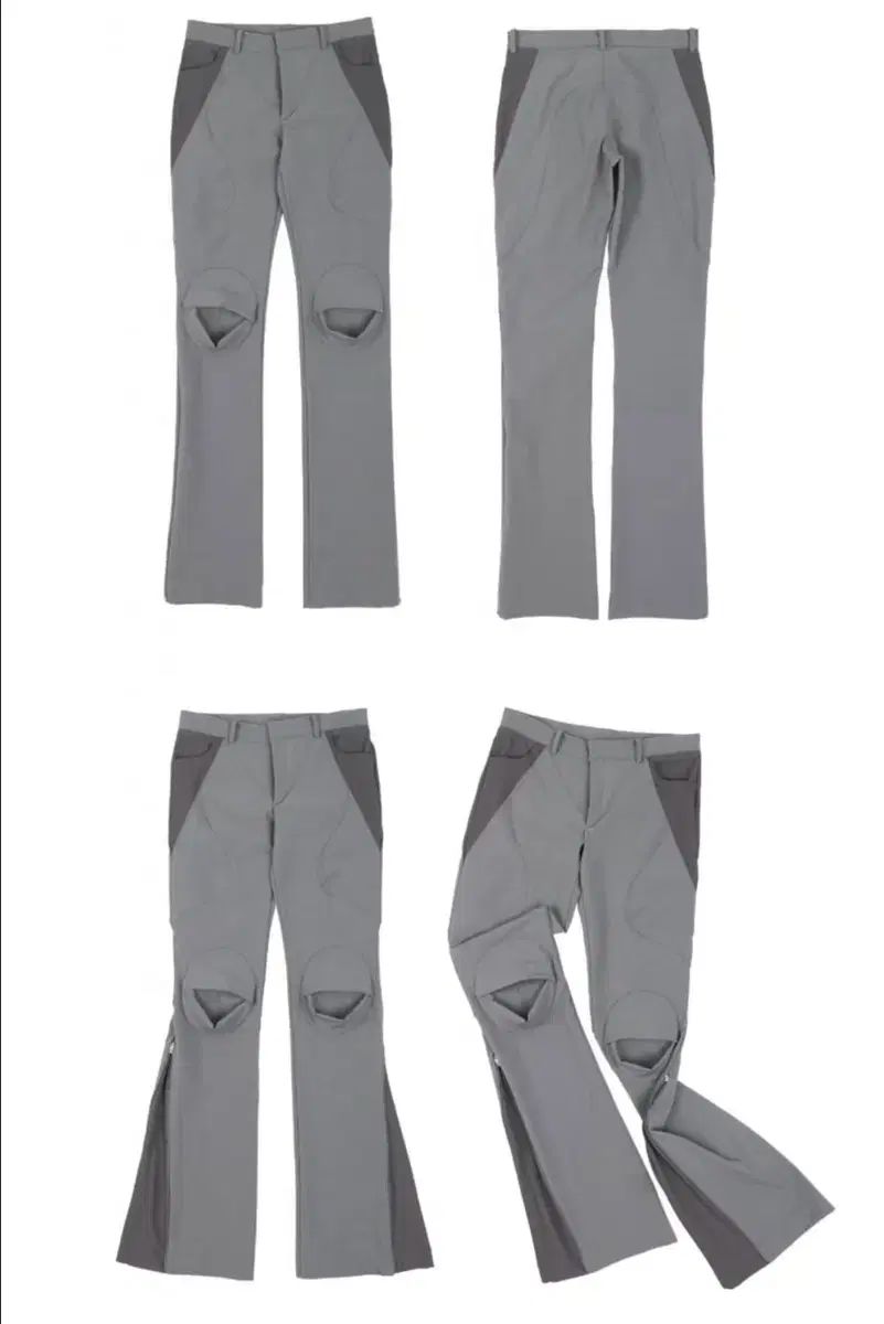 OJOS オホス のディテール ローライズ パンツ グレー DECORATOM_COM_BR