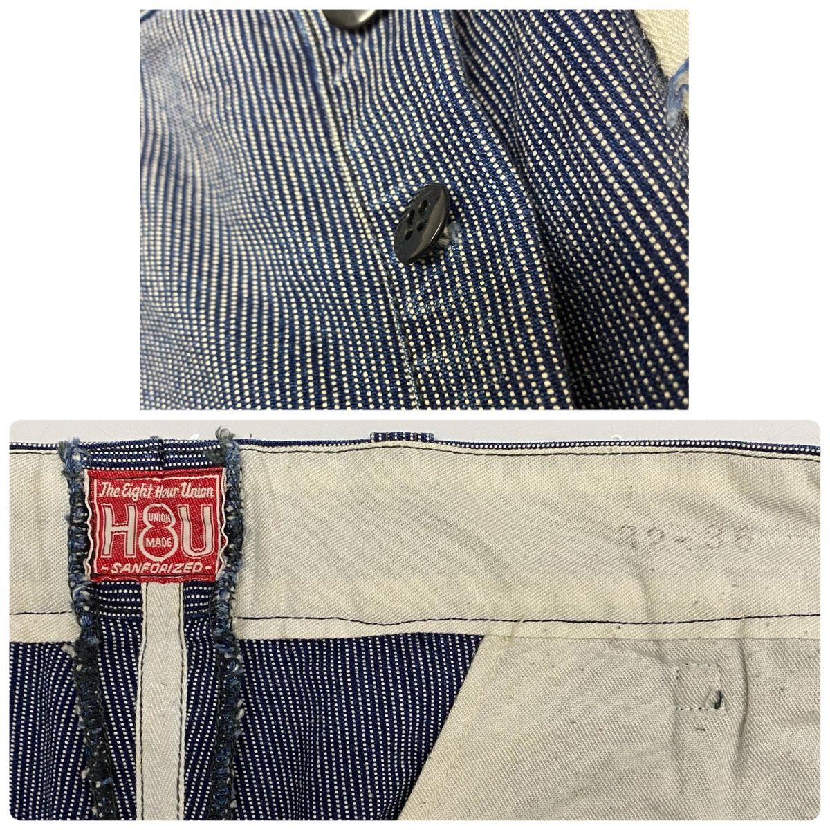 リアルマッコイズ JOE McCOY 旧マッコイズ 8 HOUR UNION ウォバッシュ ヒッコリー ボトムスその他 ブルー 32 201 MB 1167 VB 長く使える その他 