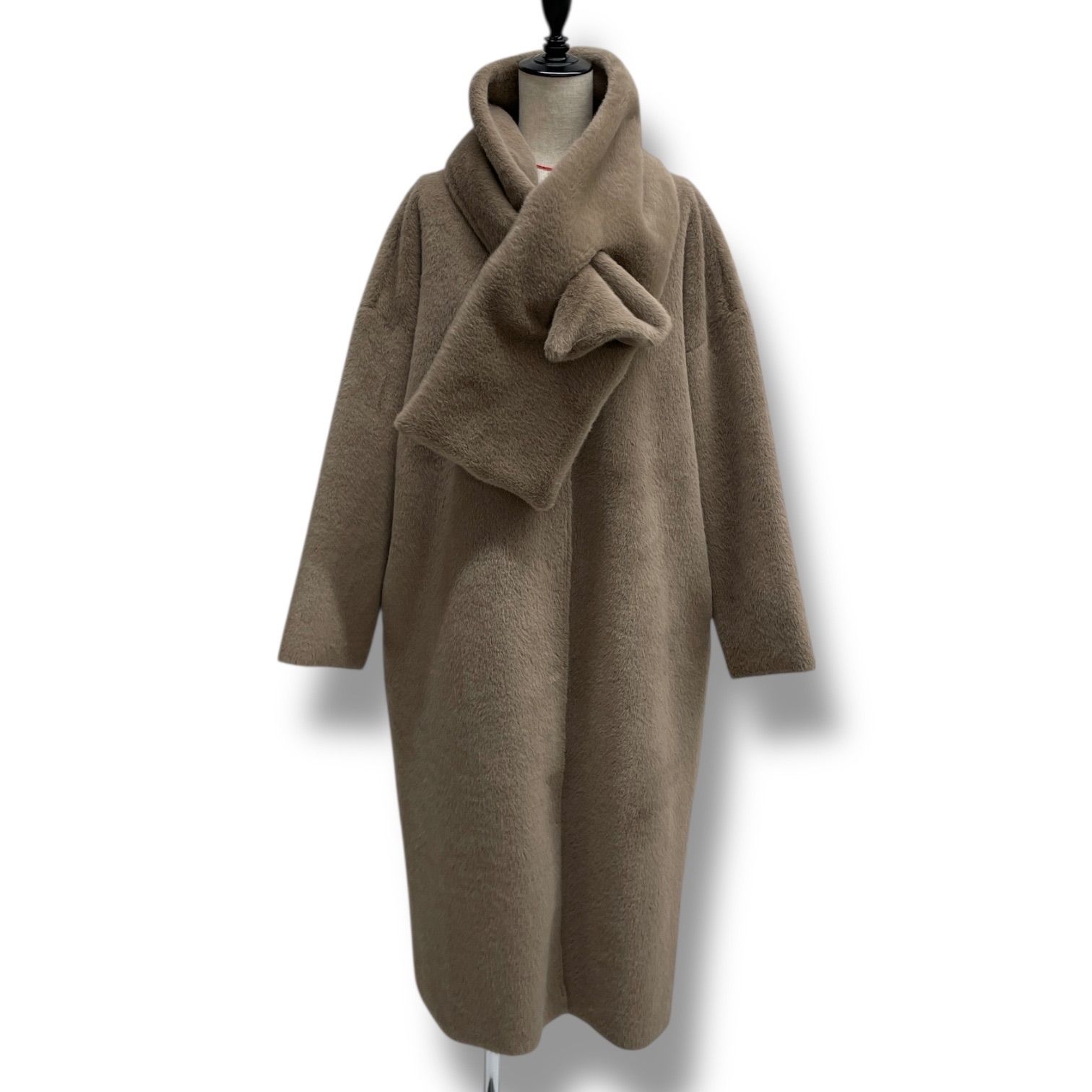 Her lip to ハーリップトゥ Faux Fur Reversible Coat フォックスファーリバーシブルコート アウター ロングコート ティペット付 ベルト欠損 ブラウン 茶色 レディース 秋 冬 ゴーゴー古着マルイ北千住店 9 No.1082