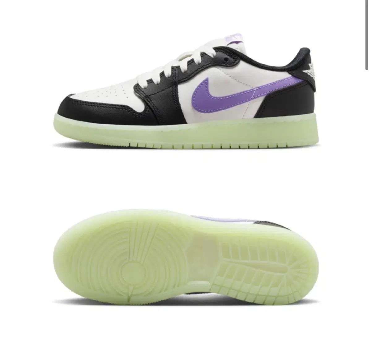  ナイキ エア ジョーダン 1 ロー ブラック パープル 170 その他 キッズシューズ