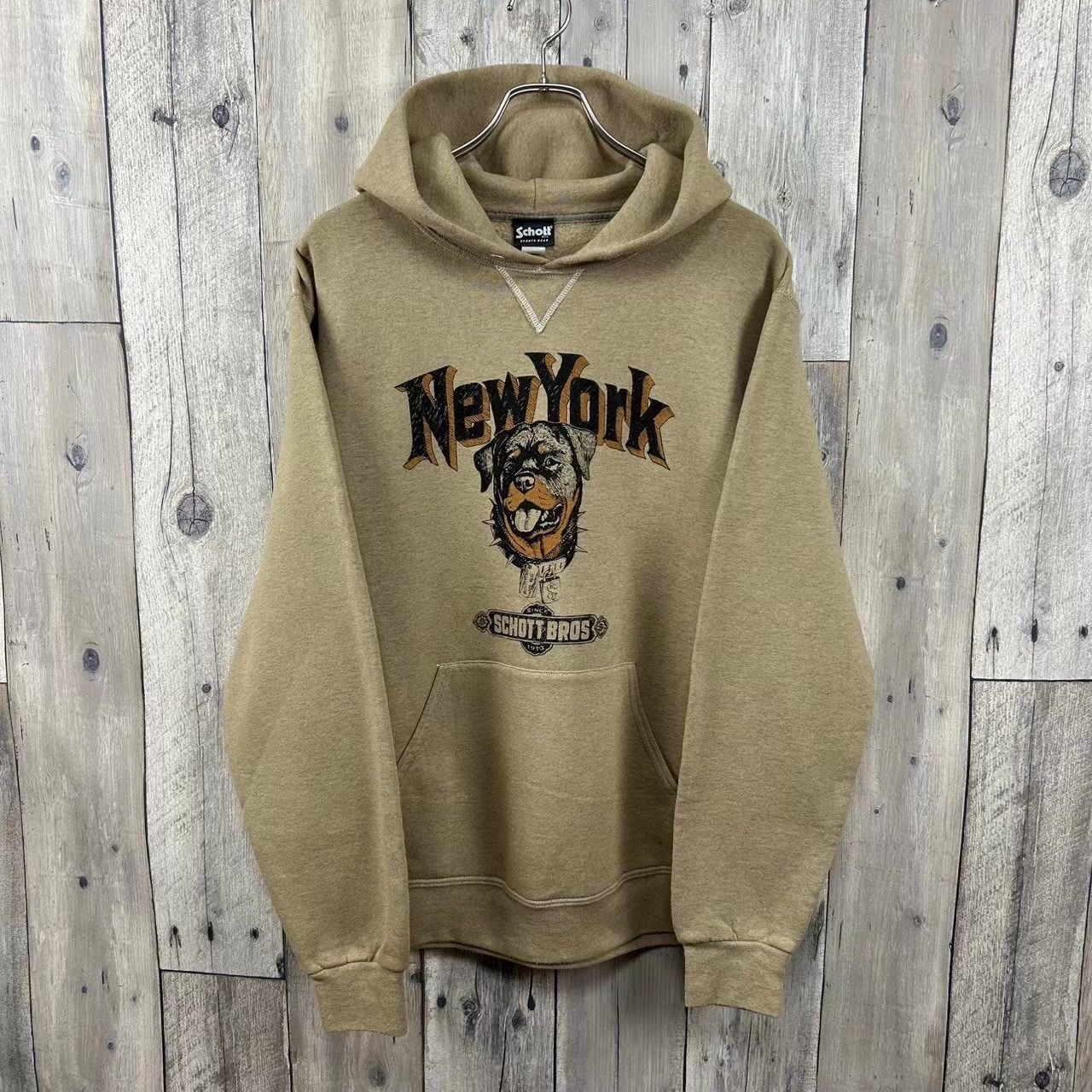 SCHOTT BROS. NYC ショット RUSSELL ラッセル BODY 裏起毛 スウェット スエット パーカー メンズ L サイズ