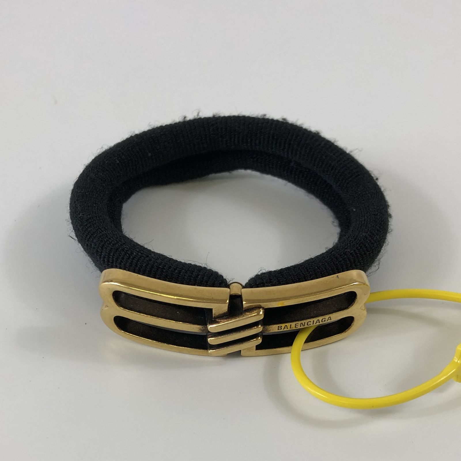 き バレンシアガ BBアイコン ヘアゴム ブラック