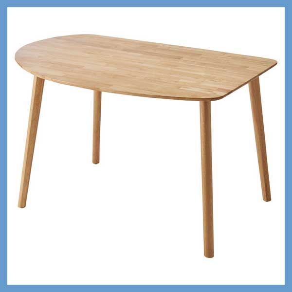 天然木 ラバーウッド の壁寄せダイニングテーブル W120×D80×H72cm No.002 ナチュラル