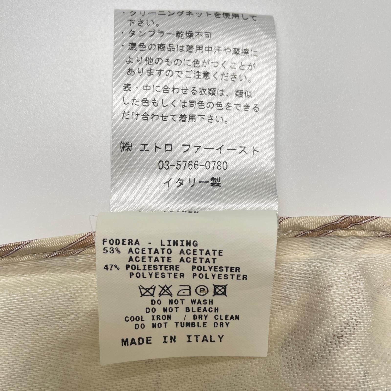 美品 エトロ　 レディースジャケット 極美品△ETRO エトロ リネン100％ ロゴボタン付き 花柄 フローラル