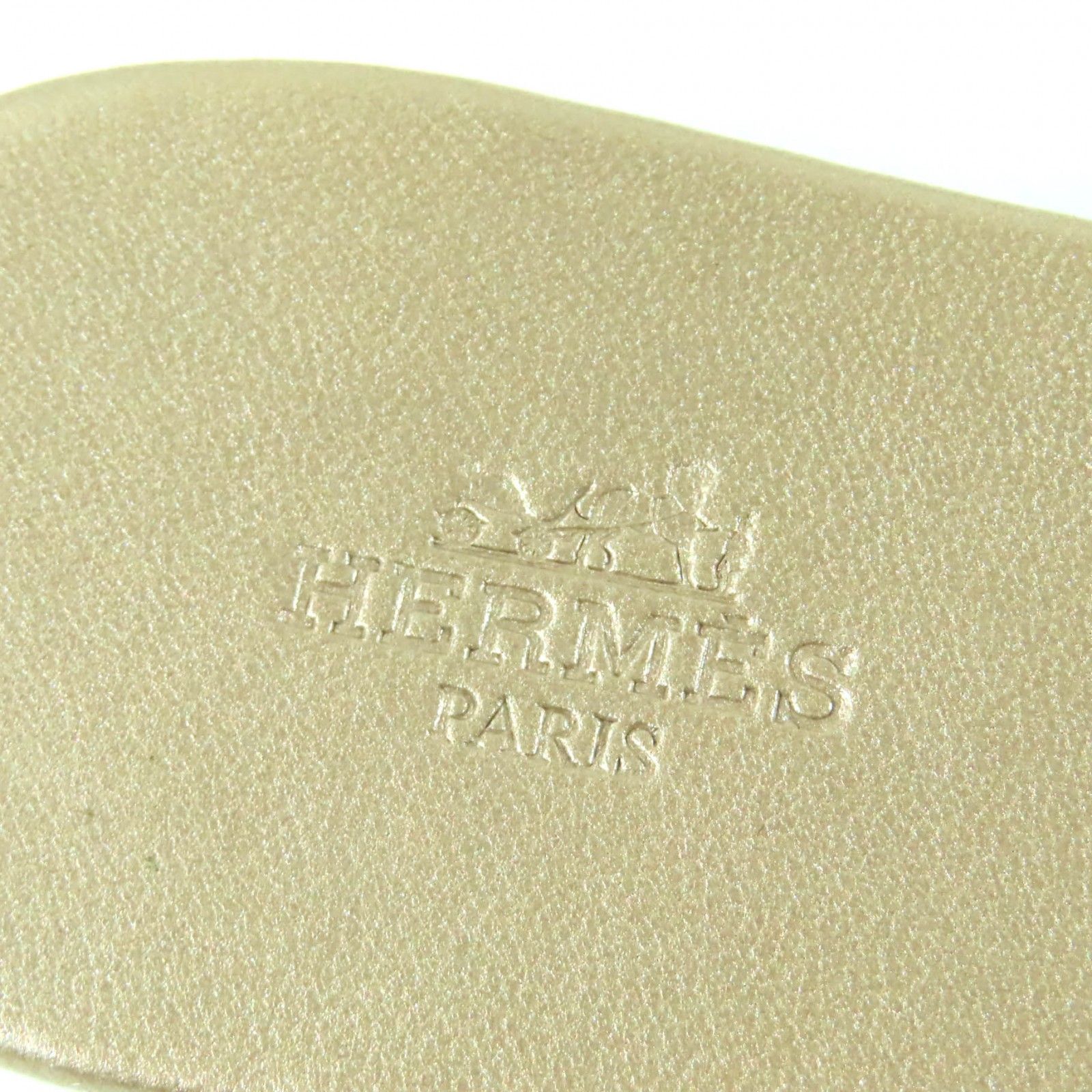 絶対にあなたの一番選択！ HERMES エルメス メドール レザー トングサンダル フラットサンダル メタルピンク 36.5 スペイン製 レディース 最終値引