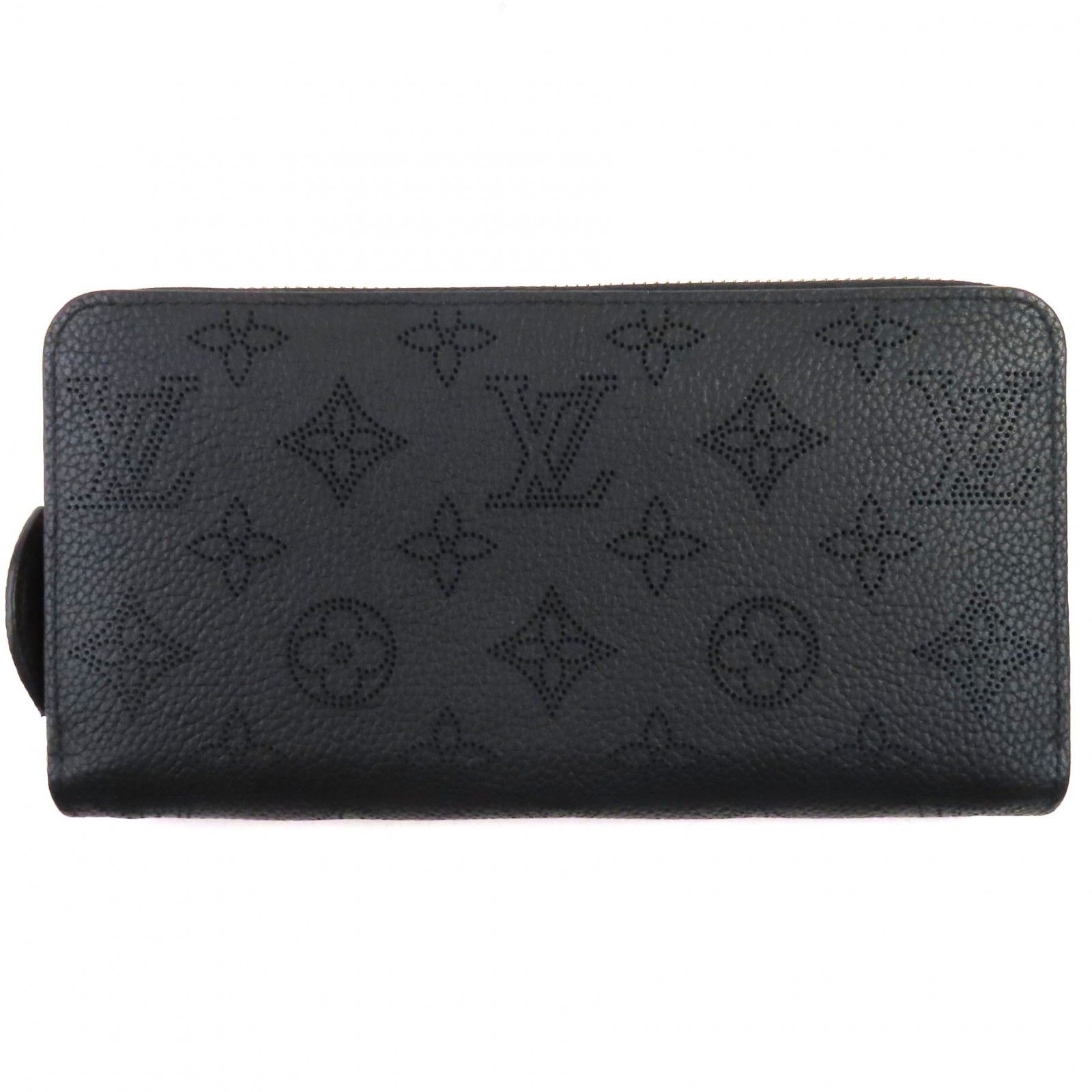 LOUIS VUITTON ルイヴィトン M61867 ジッピー･ウォレット マヒナ ノワール モノグラム レザー ラウンドファスナー 長財布 箱 保存袋付き フランス製 レディース