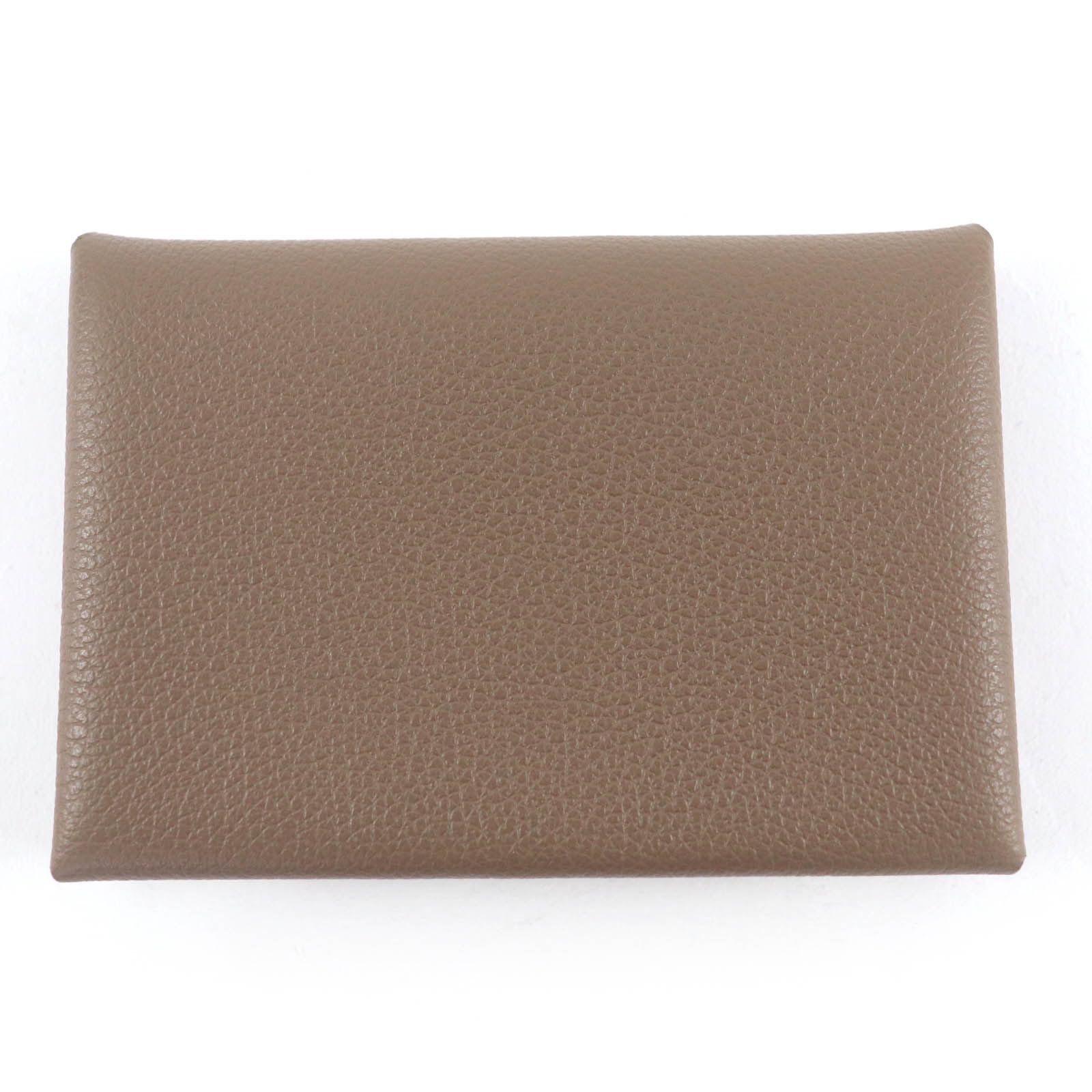 ♥品 HERMES エルメス カルヴィデュオ エバーカラー エトゥープ シルバー金具 カードケース コインケース W刻印 き フランス製 レディース