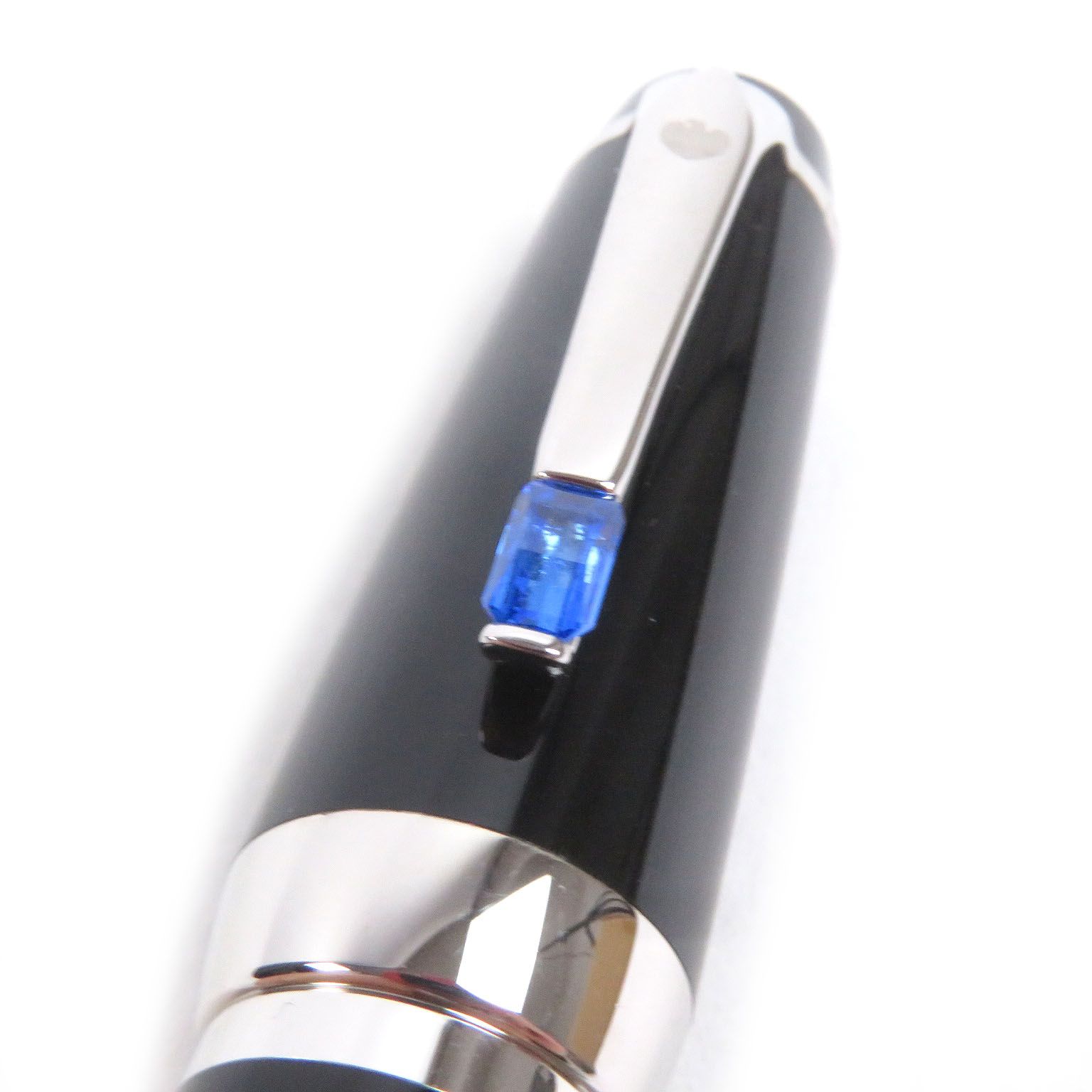 MONTBLANC モンブラン BOHEME ボエム ホワイトスター ブルージェムストーン キャップ式 ボールペン ブラック シルバー ドイツ製 メンズ ATMAENTERPRISE_COM