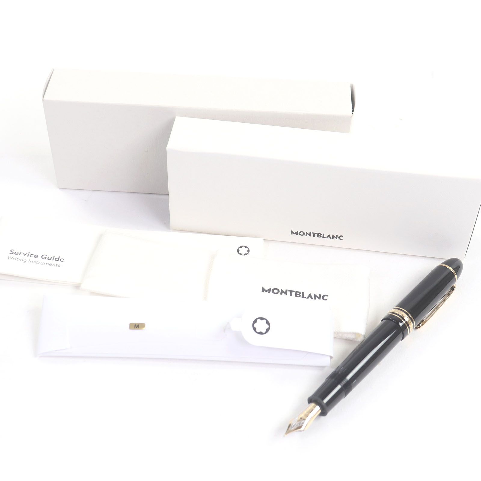 MONTBLANC モンブラン マイスターシュテュック 149 ペン先18K Mニブ キャップ式 万年筆 ブラック ゴールド 箱 ケース付き ドイツ製 メンズ