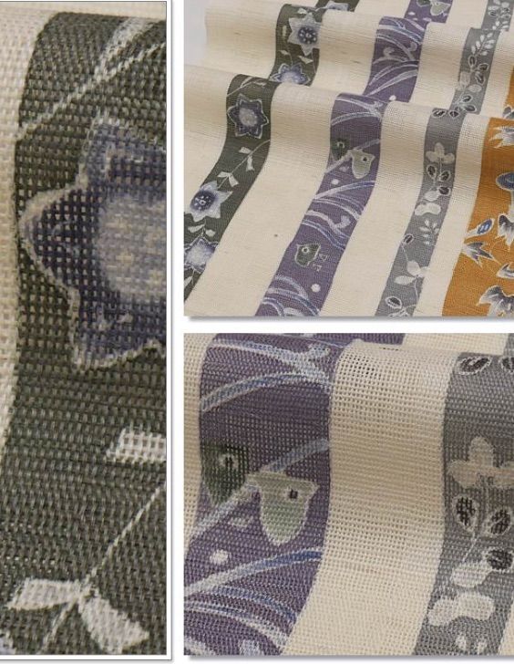 麻帯 名古屋帯 夏帯 反物 本麻 染め名古屋帯 夏物きもの 紅型染め 本麻帯 反物 アウトレット 名古屋帯反物 クリーム 染め名古屋帯