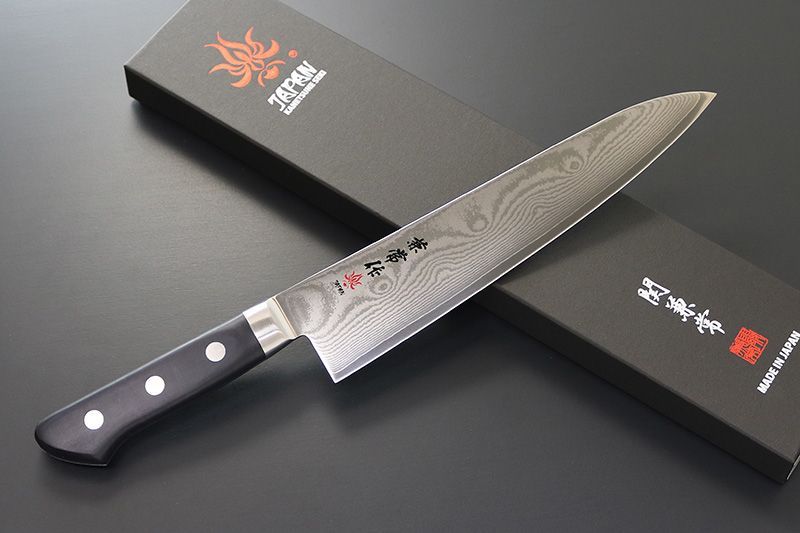 KC-202 関兼常 33層ダマスカス鋼 口金付　牛刀 POM柄 210mm KC-202 関兼常 33層ダマスカス鋼 口金付牛刀 POM柄 210mm - メルカリ
