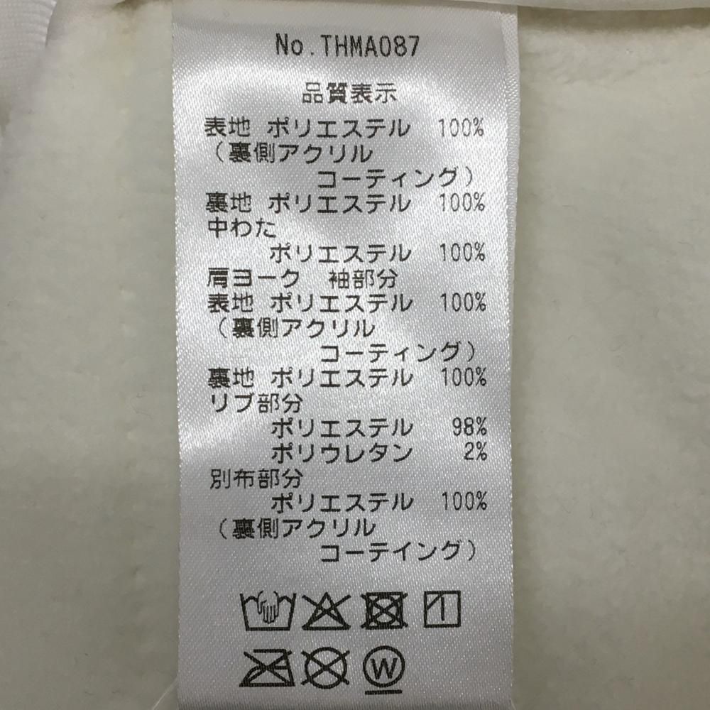 中綿ジャケット 白×ネイビー×レッド