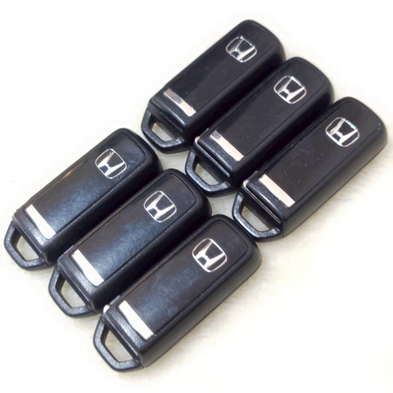 まとめ売り! ! HONDA ホンダ スマートキー キーレス エントリー システム 純正品 6個 セット 3ボタン 片側スライドドア スペアキー 鍵付き リモコン セキュリティ ドア ロック 施錠 業販 車 ディーラー 社用車 | M37287jY