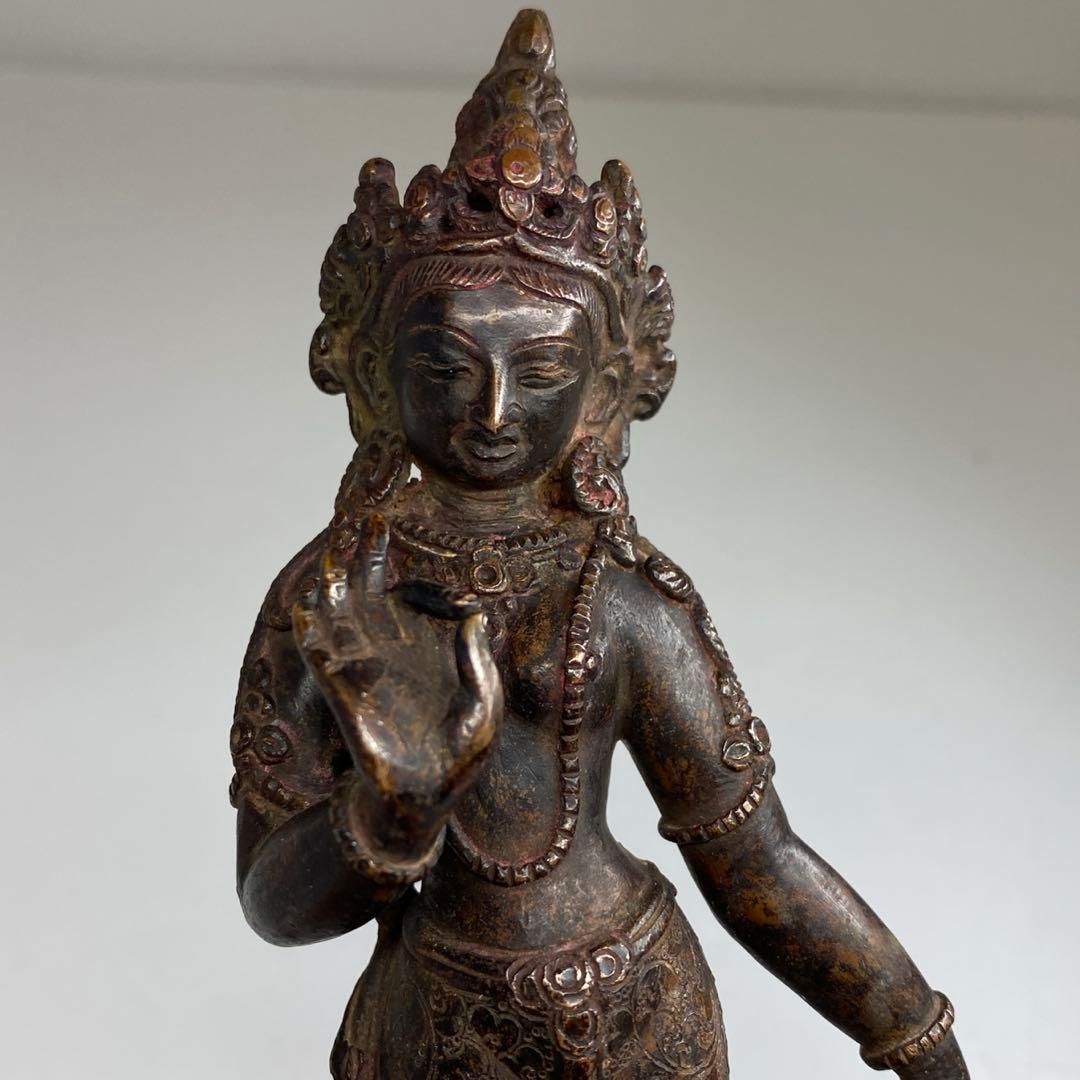 時代 古銅 抜けの良い チベット仏 545g トヒオ 東な7-0207 2F