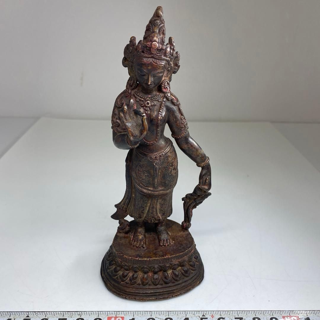 時代 古銅 抜けの良い チベット仏 545g トヒオ 東な7-0207 2F