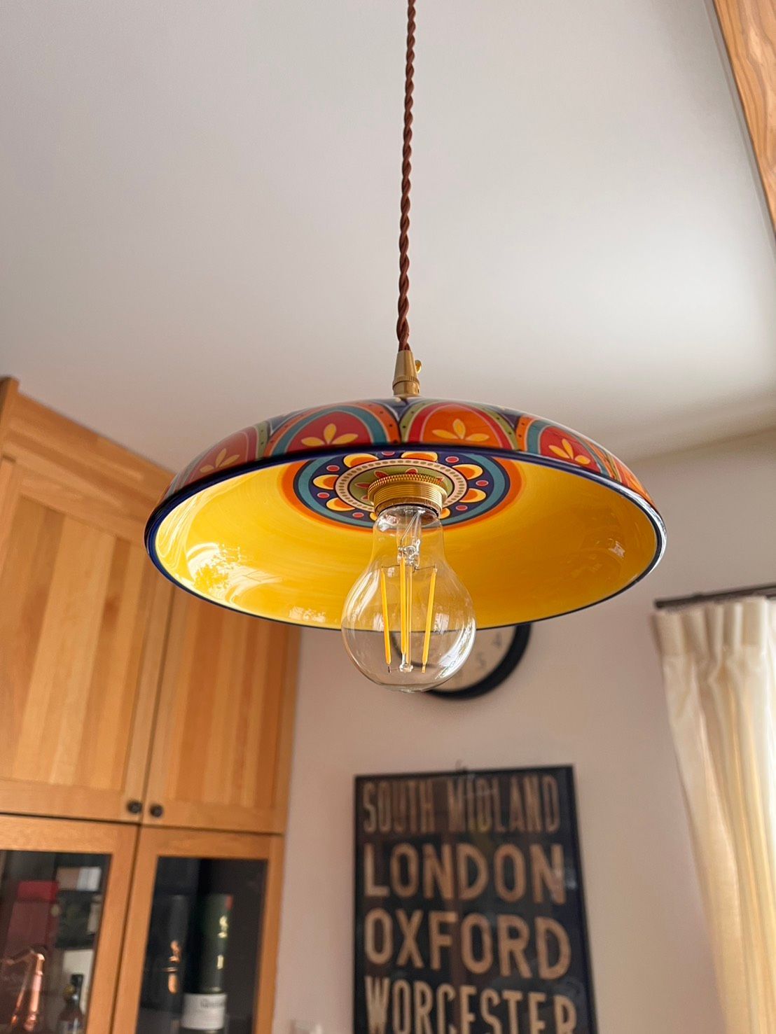 マグレブの光彩 チュニジアン ポタリーペンダント │ 陶器ペンダントライト 陶器照明 セラミックランプ インテリア照明 ムード照明 おしゃれ照明