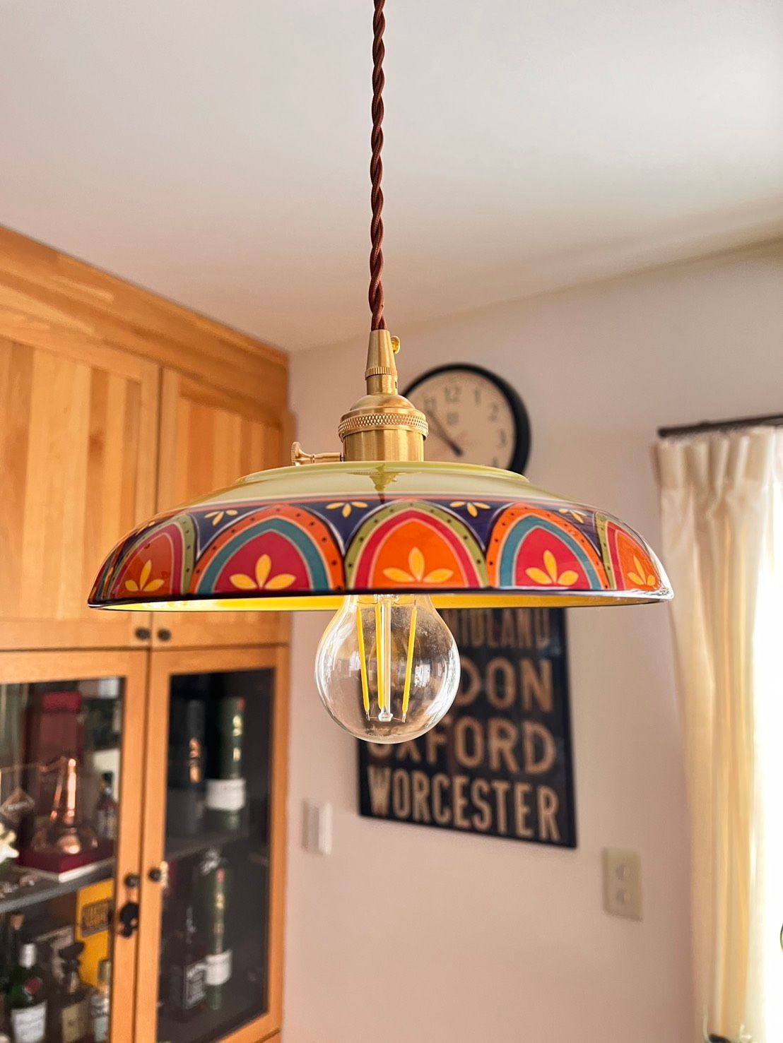 マグレブの光彩 チュニジアン ポタリーペンダント │ 陶器ペンダントライト 陶器照明 セラミックランプ インテリア照明 ムード照明 おしゃれ照明