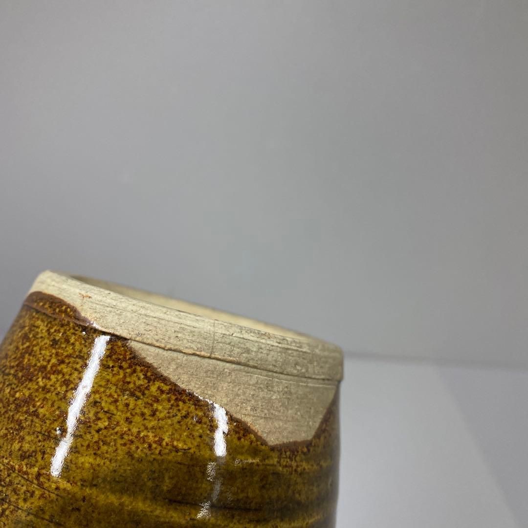 清水六兵衛 瀬戸唐津 花瓶 共箱 高さ27.8㎝ タコオ 東な7-0207①