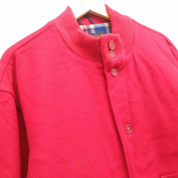 XL 古着 エディーバウアー 長袖 ウール ジャケット メンズ 90s 赤 レッド 25oct29 アウター