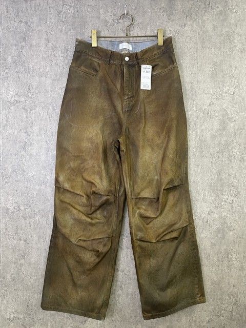 24AW ICE-TECHNO ｱｲｽｱﾝﾄﾞﾃｸﾉ ﾃﾞﾆﾑ ﾊﾟﾝﾂ 加工 ﾜｲﾄﾞ ﾎﾞﾘｭｰﾑ 日本製 ﾌﾞﾗｳﾝ M 33937417