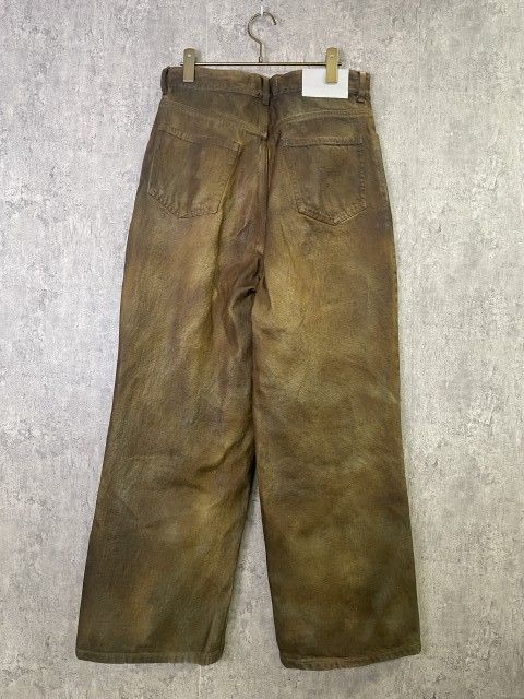 24 AW ICE-TECHNO ｱｲｽｱﾝﾄﾞﾃｸﾉ ﾃﾞﾆﾑ ﾊﾟﾝﾂ 加工 ﾜｲﾄﾞ ﾎﾞﾘｭｰﾑ ﾌﾞﾗｳﾝ M