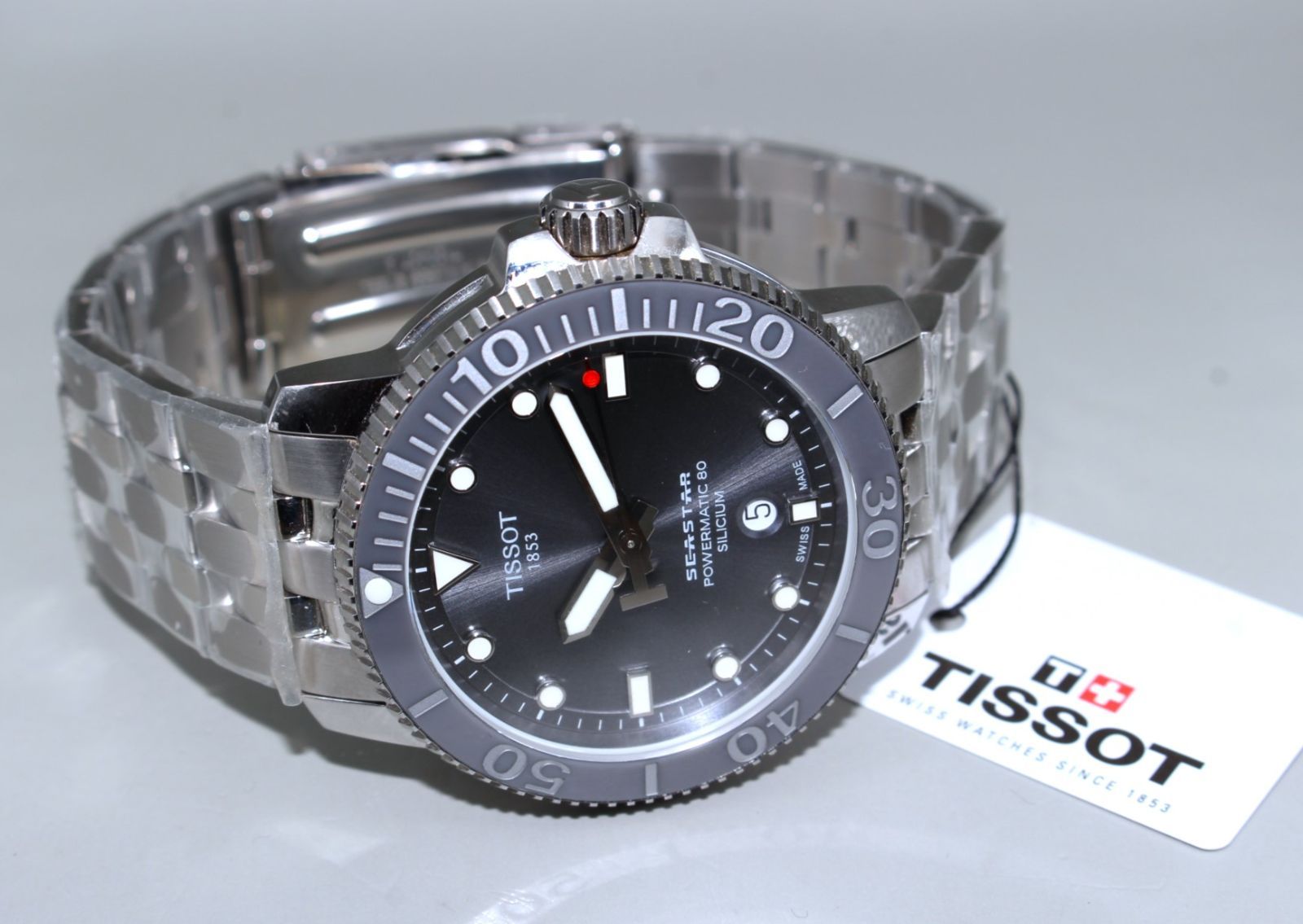  VRW 1421 時計 TISSOT ティソ シースター1000 GR文字盤 メンズ 自動巻き 腕時計 稼働品 自動巻き時計 腕時計(アナログ)