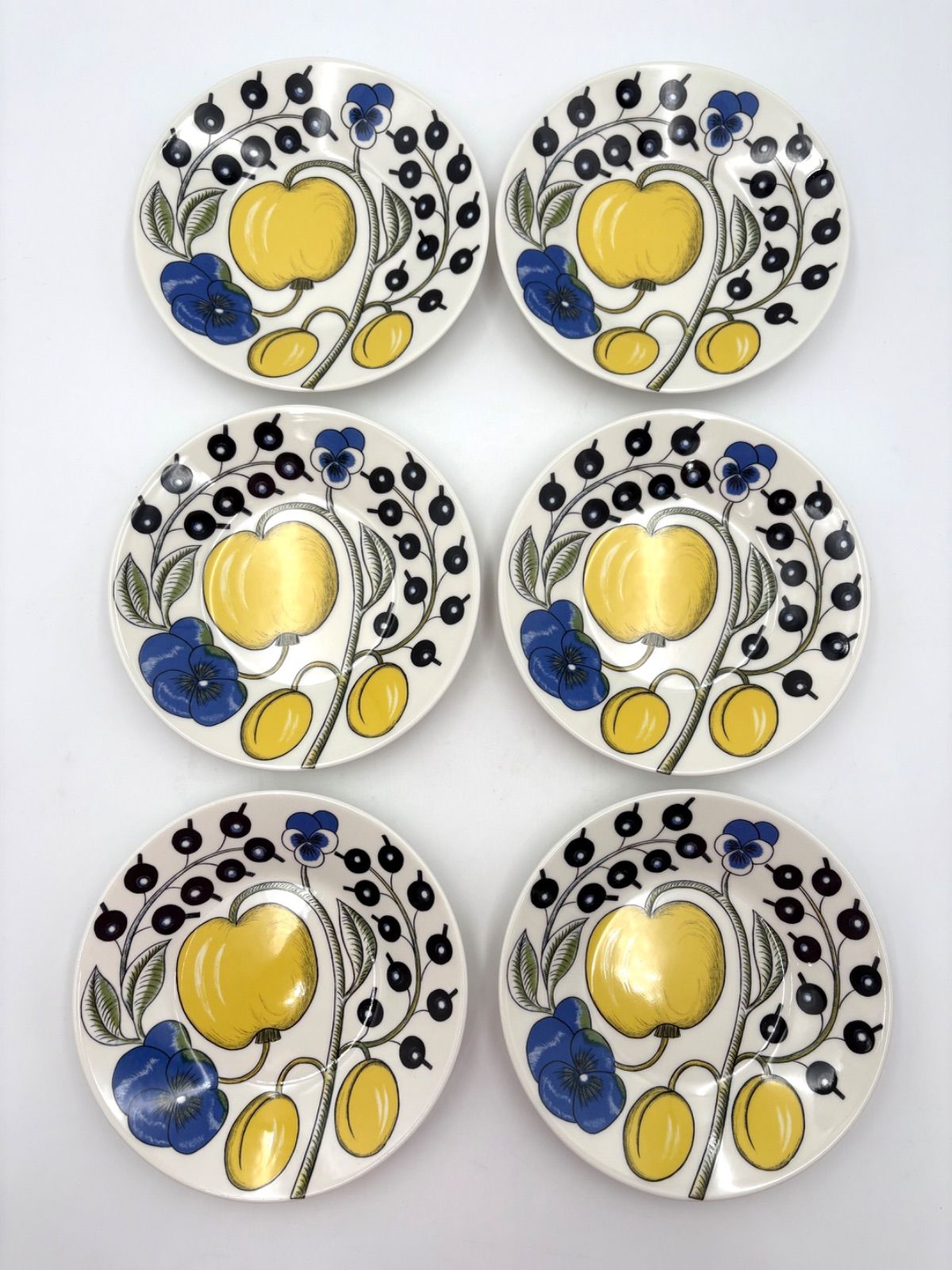 ARABIA アラビア イエロー パラティッシ 16.5cm プレート 6枚セット
