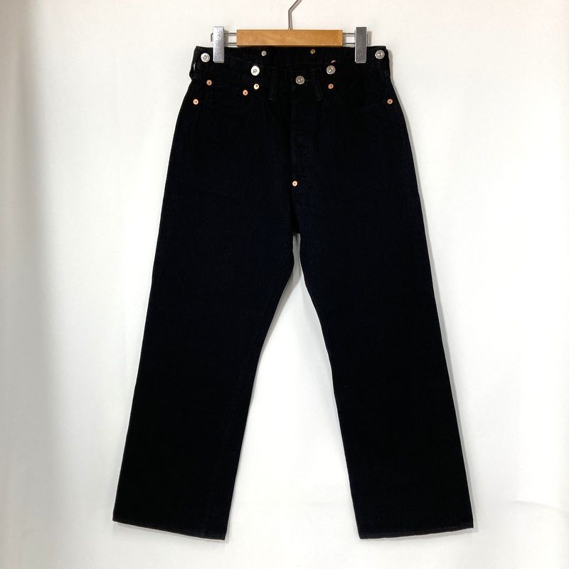 TCBjeans TCBジーンズ デニムパンツ ジーンズ Gパン ブラックデニム 古着 メンズ W31 ブラック ボトムス A15077◆