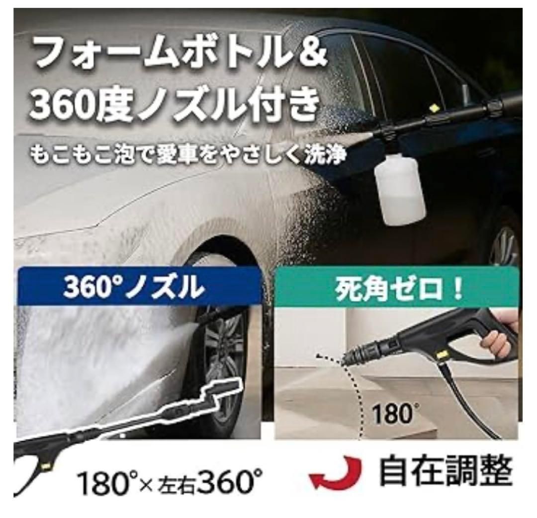 持ち運び便利❣ 高圧洗浄機 コードレス 充電式 バッテリー式 バケツ 