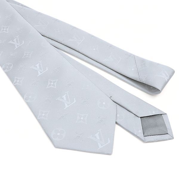 ルイヴィトン Louis Vuitton モノグラムシェードネクタイ グレー 17481