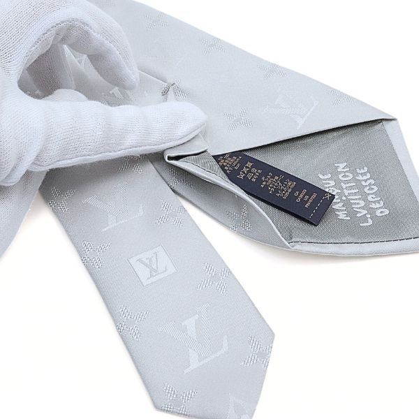  ルイヴィトン Louis Vuitton モノグラムシェードネクタイ グレー 17481 ネクタイ 小物