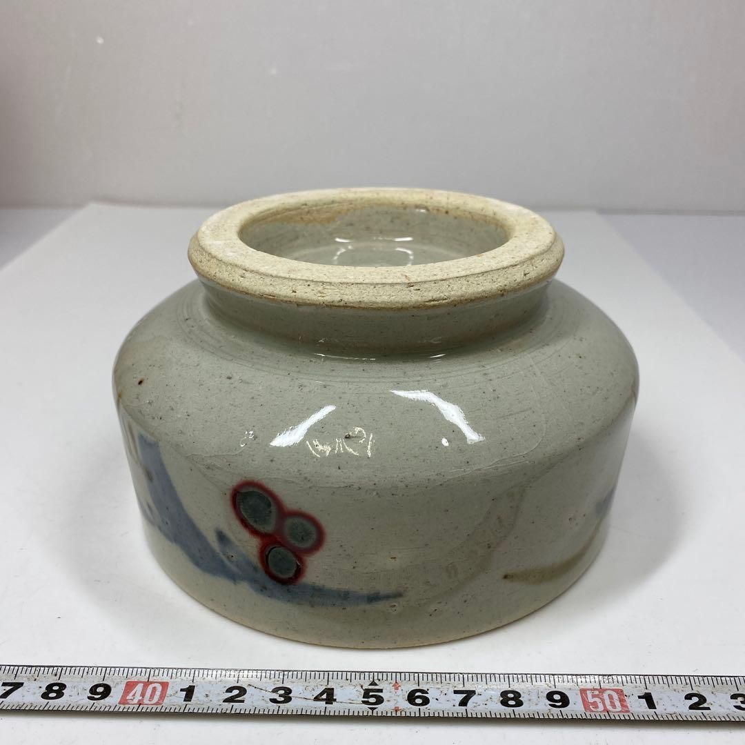 椋木英三　笹絵蓋物　共箱 師:寛次郎 高さ約16㎝（蓋込）　東里7-0207① 椋木英三 笹絵蓋物 共箱 師:寛次郎 高さ約16㎝（蓋込） 東里7-0207①