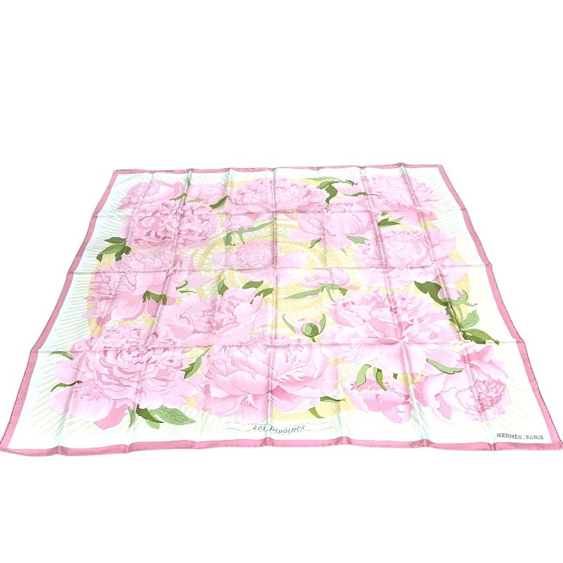 エルメス HERMES ｶﾚ90 マルチカラー シルク レディース スカーフ