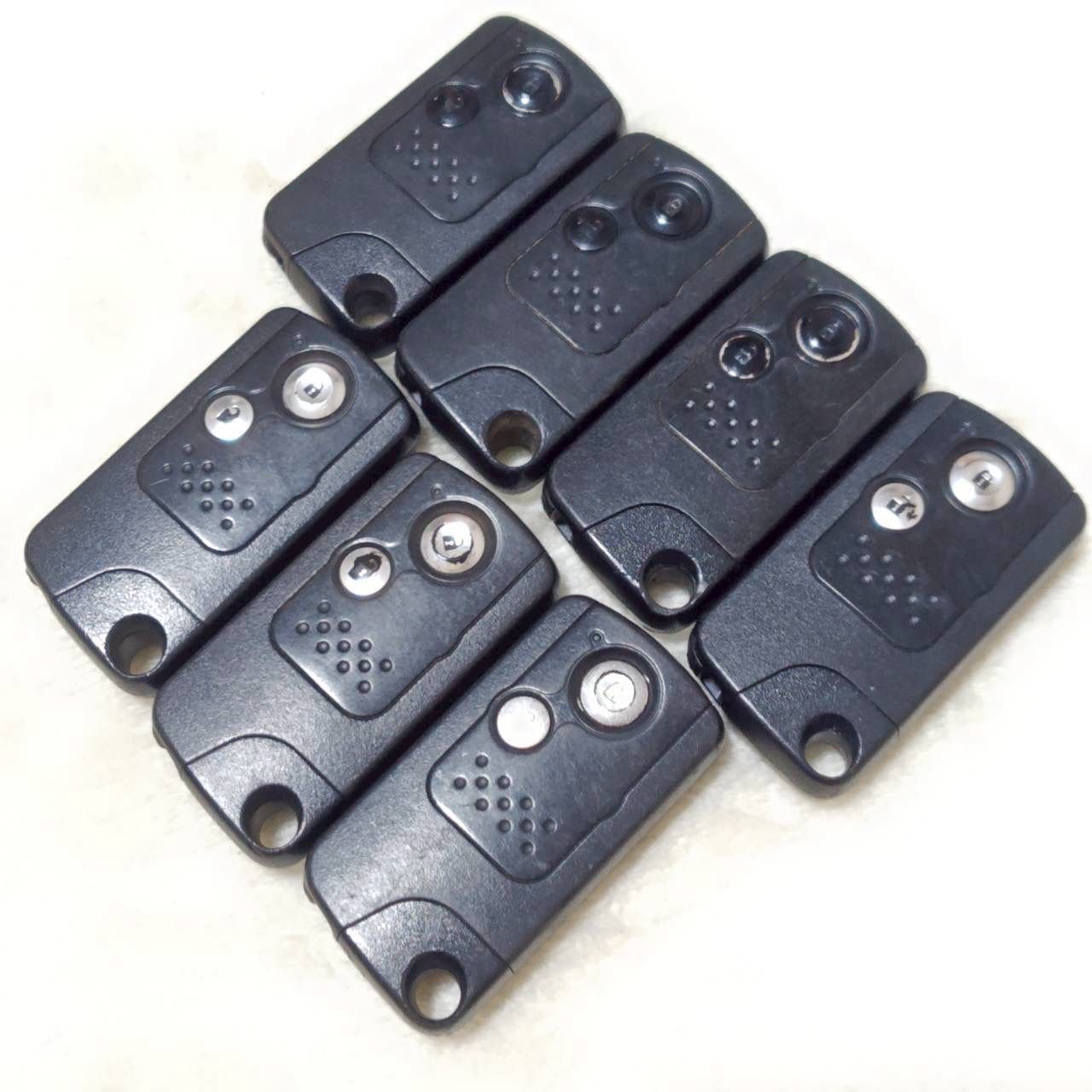 ! ! HONDA ホンダ スマートキー キーレス エントリー システム 純正品 7個 セット 2ボタン スペアキー 鍵付き リモコン セキュリティ ドア ロック 施錠 業販 車 ディーラー 社用車 M37275jY