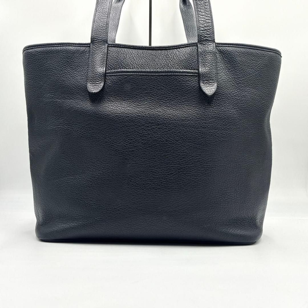 高級 コーチ サリバン C9876 トートバッグ レザー シボ革 A4 ネイビー