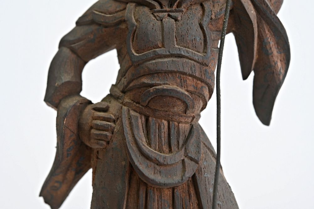 木彫 毘沙門天立像 仏教美術 仏像 梵字 WWW_SKLAD-KIRPICHA_RU