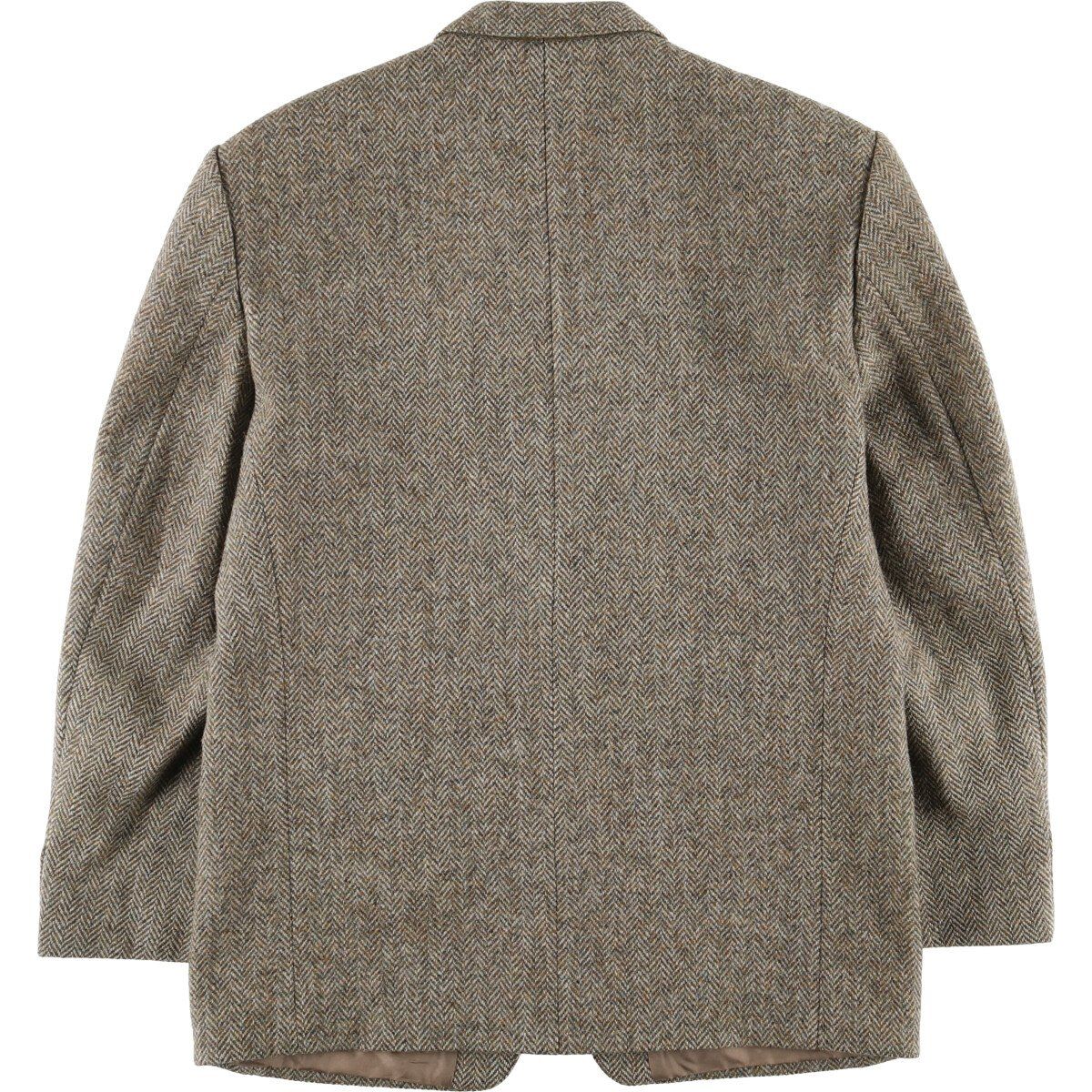古着 90年代 CRESCENDO KREYMBORG Harris Tweed ハリスツイード ヘリンボーン ウールテーラードジャケット メンズL相当 eaa590820