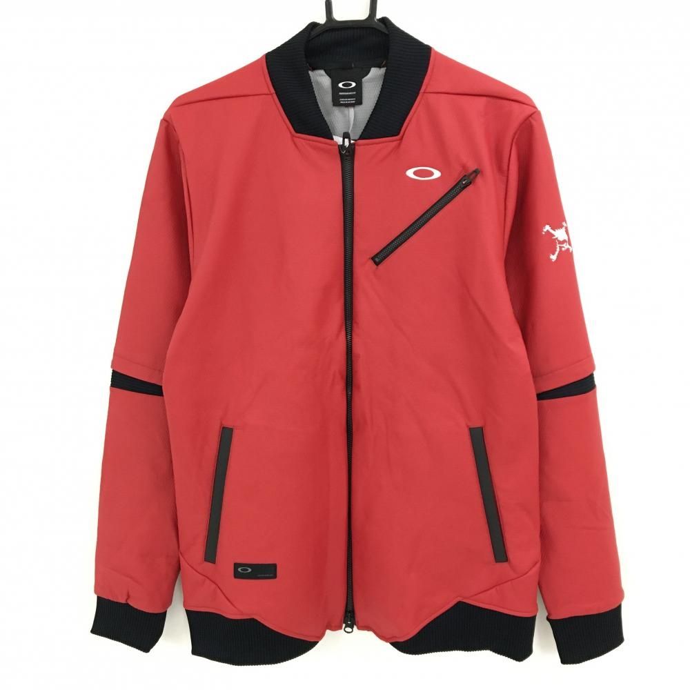 オークリー ジャケットブルゾン レッド 撥水 防風 ストレッチ 軽量 メンズ L ゴルフウェア Oakley