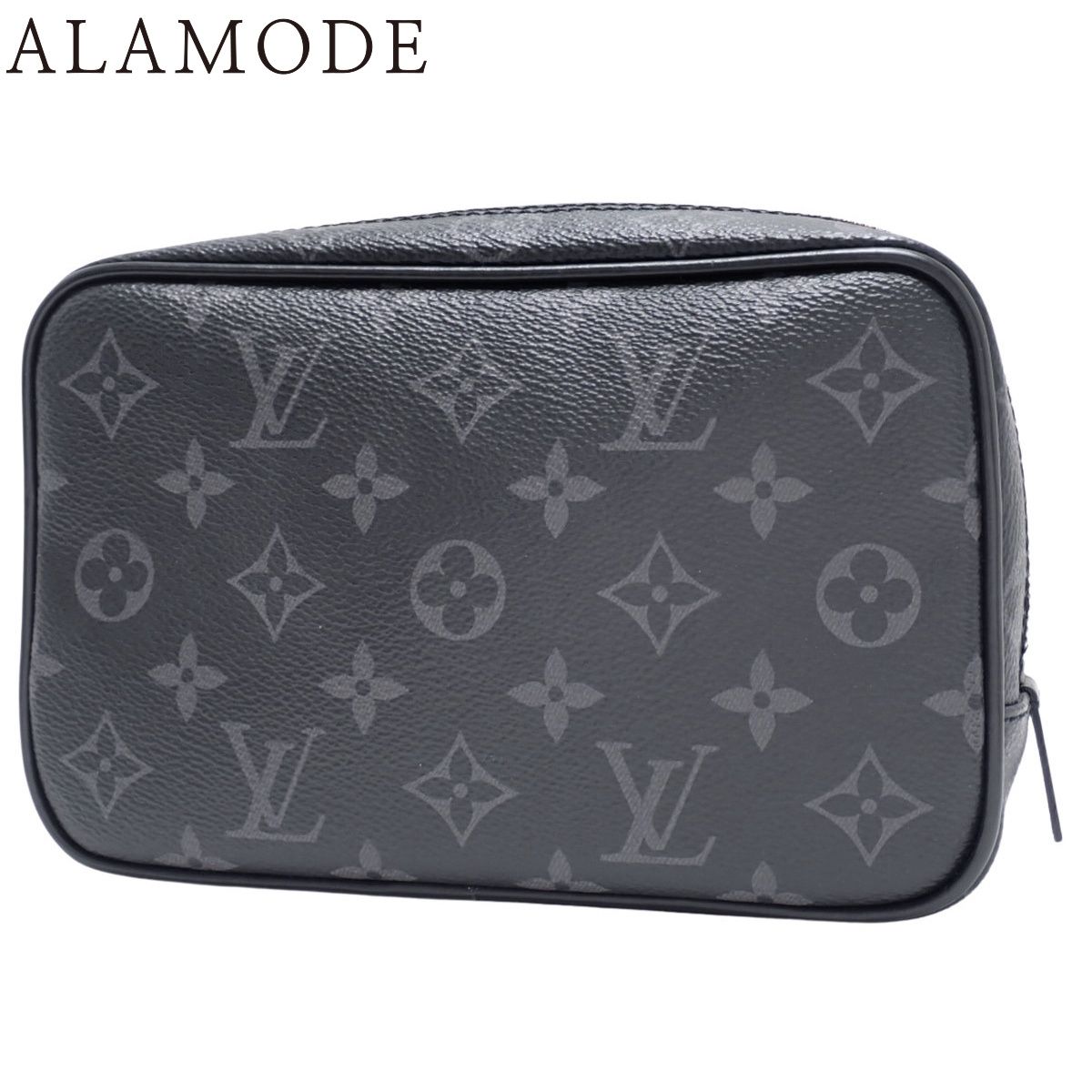 LOUIS VUITTON ルイ ヴィトン モノグラム エクリプス トゥルース トワレ PM ポーチ 小物入れ トラベルポーチ マルチケース モノグラムエクリプス ブラック黒 グレー ガンメタル金具 M46577 メンズ 40802161734 アラモード