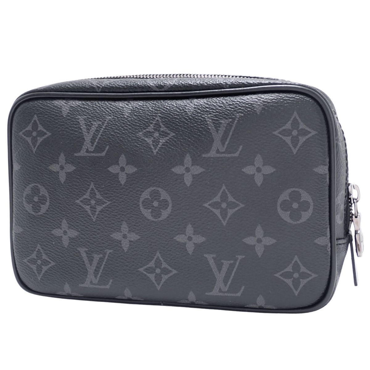LOUIS VUITTON ルイ ヴィトン モノグラム エクリプス トゥルース トワレ PM ポーチ 小物入れ トラベルポーチ マルチケース モノグラムエクリプス ブラック黒 グレー ガンメタル金具 M46577 メンズ 40802161734 アラモード