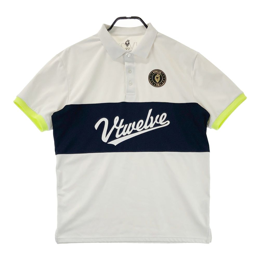 サイズ：L V12 ヴィトゥエルヴ 半袖ポロシャツ ホワイト系