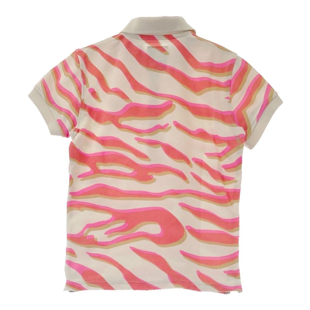 サイズ：S MARK&LONA マークアンドロナ 半袖ポロシャツ 総柄 ピンク系