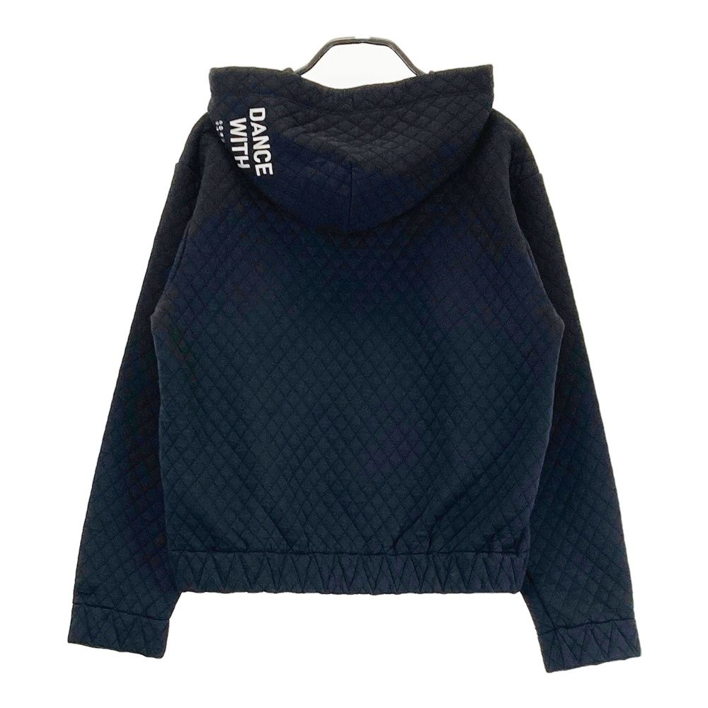 サイズ 2 DANCE WITH DRAGON ダンスウィズドラゴン キルティング ジップパーカー チビドラ ブラック系 240101546272 ゴルフウェア レディース ストスト