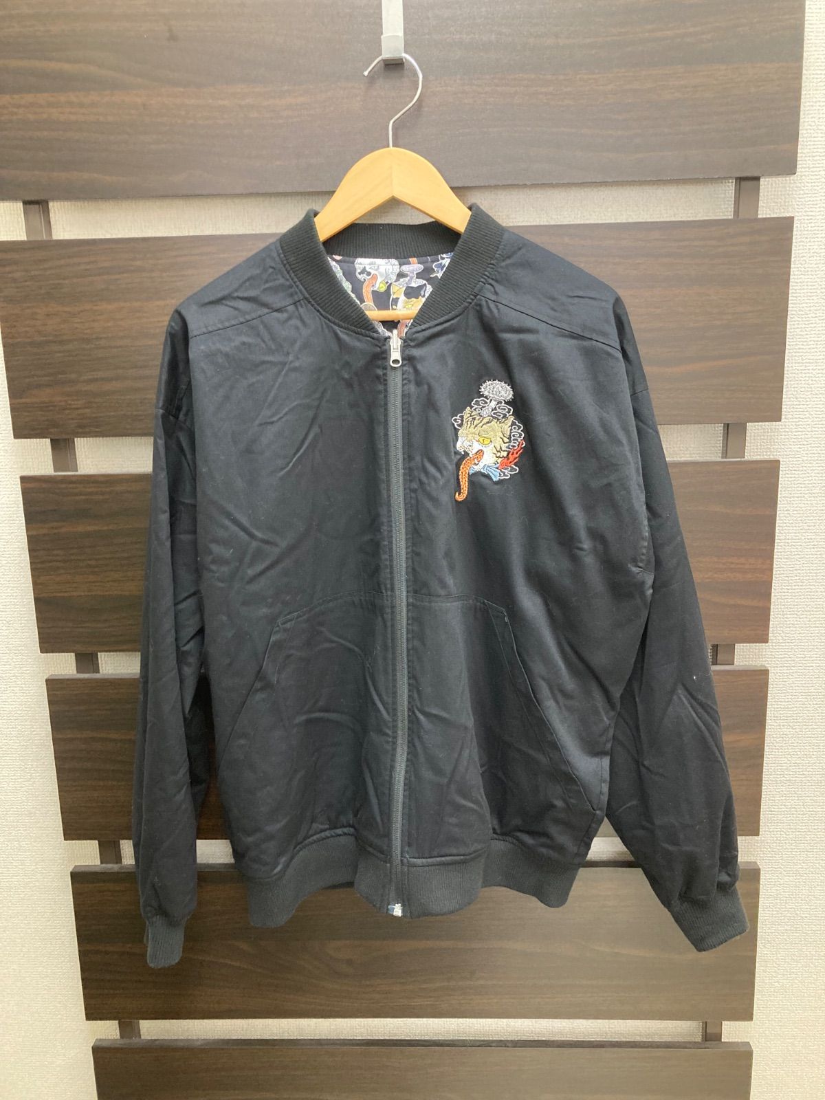 graniph グラニフ 石黒亜矢子コラボ リバーシブルブルゾン 猫舌茸 M