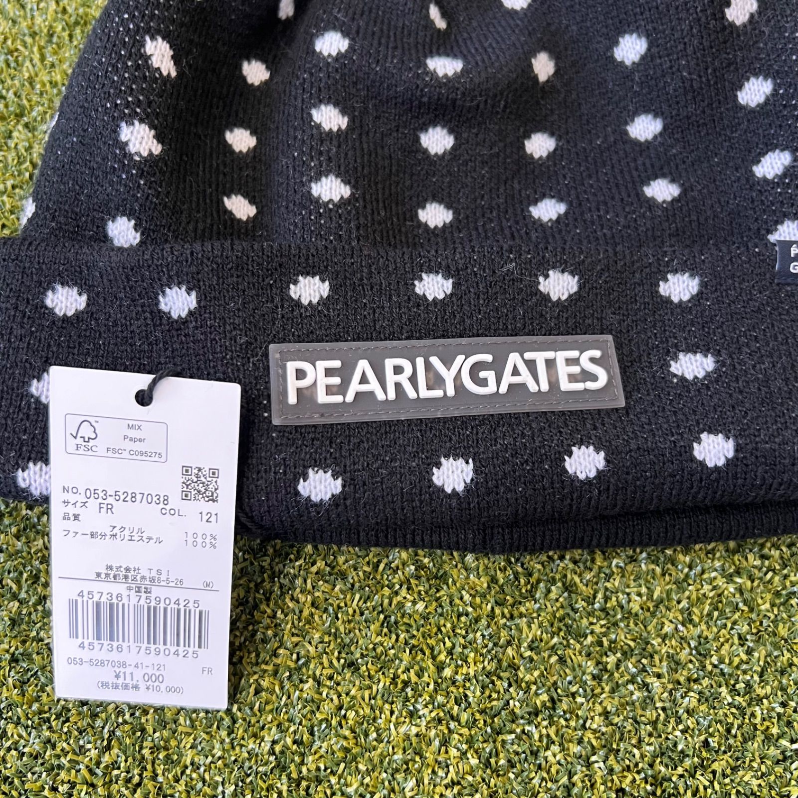 タグ付 PEARLY GATES フェイクファー梵天付きミニドットニットワッチ LADIES WWW_MERCADOAVALIA_COM_BR