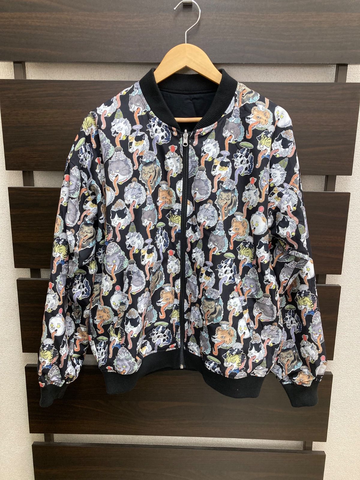 graniph グラニフ 石黒亜矢子コラボ リバーシブルブルゾン 猫舌茸 M