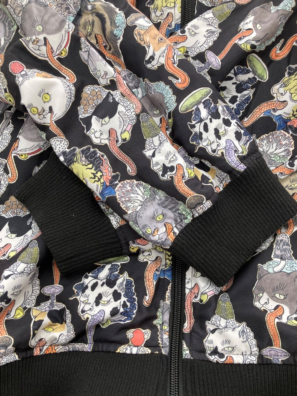 graniph グラニフ 石黒亜矢子コラボ リバーシブルブルゾン 猫舌茸 M