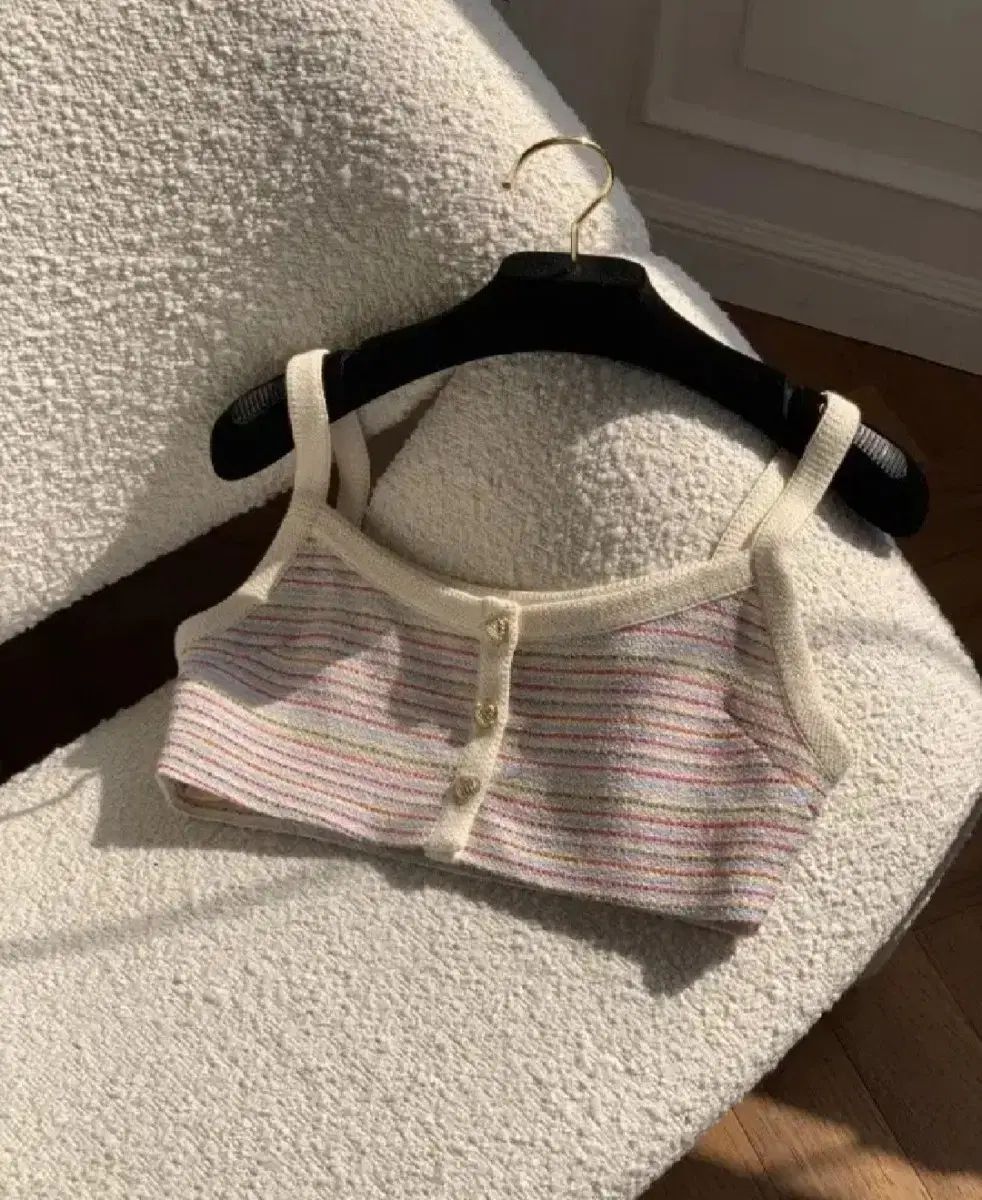 seooocookie レインボー ツイード トップス スカート セット