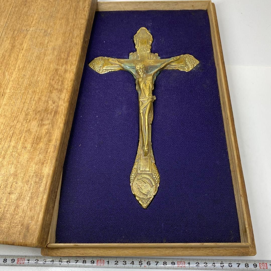 時代 古銅 キリスト像 仕立 616g トヒチサ 東さ7-0208